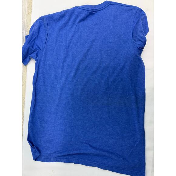"The Social Influencers" Top women size large Bella Canvas blue short sleeve - Picture 4 of 5